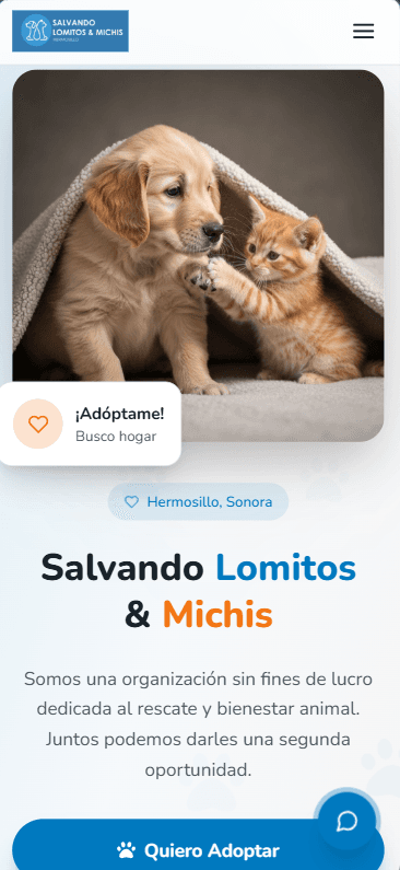 Vista movil del proyecto Lomitos
