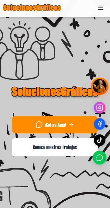 Vista mobile de Soluciones Graficas