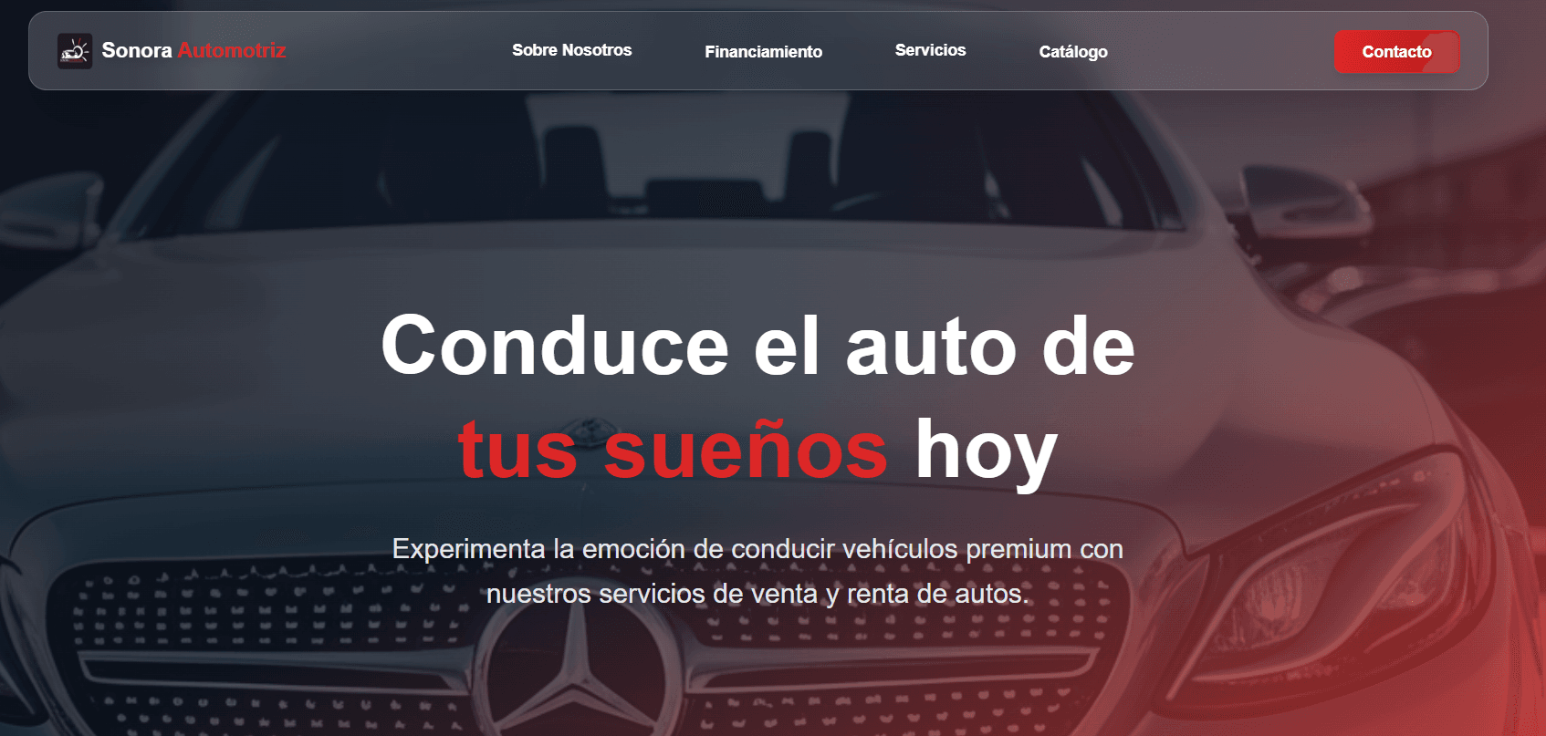 Tablet con aplicacion web de Sonora Automotriz